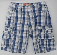 Lee Shorts Mens Size 30 Dungarees Blue White Pants Plaid Casual Cargo Su... - £12.45 GBP
