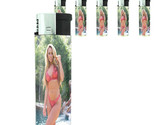 California Pin Up Girl D2 Lighters Set of 5 Electronic Refillable Butane  - $15.79