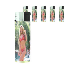 California Pin Up Girl D2 Lighters Set of 5 Electronic Refillable Butane  - £12.42 GBP