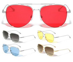 Iconic High Quality Metal Pilot Aviator Sunglasses Classic Casual Retro Designer - £8.61 GBP