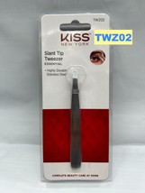 KISS NEW YORK SLANT TIP TWEEZER TWZ02 HIGHLY DURABLE STAINLESS STEELL - £2.83 GBP