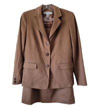 Brooks Brothers 3 Button Cashmere Wool Blend Blazer &amp; Skirt Suit 6P 6 Petite - £155.64 GBP