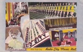 Radio City Music Hall Views New York City NY Postcard 1952 Rockettes - £2.38 GBP