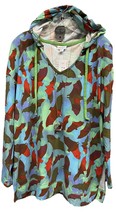 NWT LuLaRoe XL Fright Club Tie Dye &amp; Bats ELIZA Long Sleeved Halloween H... - $41.38