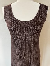 FRESH PRODUCE Brown Beige Scoop Neck Maxi Sleeveless Soft Tank Dress Siz... - $23.46