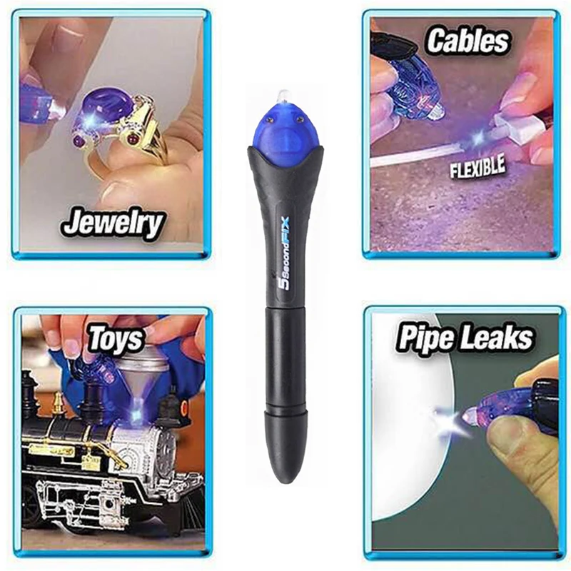 UANME Newest 1PC 5 Second Fix UV Light Pen Gl Glue Repair Tool With Glue Super P - £48.15 GBP