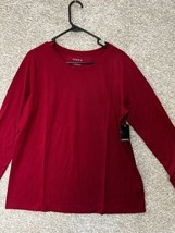 Torrid Classic Fit Rumba Red Long Sleeve Everyday Tee Shirt Size Large (0) - £19.56 GBP