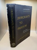 Immigrants to Freedom 1971 HC DJ JPS Jewish Immigration New Jersey History - $23.42