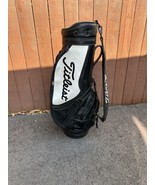 Titleist Vintage Black/White/ Gold Trim Faux Leather Staff Golf Bag - Th... - $136.37 CAD