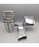 SALADMASTER Stainless Steel Hand Food Processor w/ 5 Cones. W/O Base. - $42.83 CAD