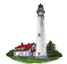 Custom and Unique Lighthouse[Wind Point Lighthouse] Embroidered Iron on/Sew Patc - £16.45 GBP