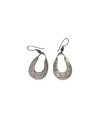 Silverplate Etched Drop Pierced Earrings India 54732 - £11.17 GBP