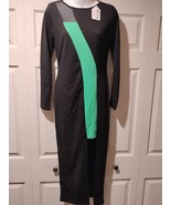 Uptown Dress Women Size M Boutique Black Green - $9.49
