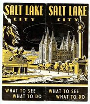 Salt Lake City Utah What to See What to Do Brochure 1930's - $18.81