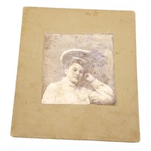 Antique CDV Cabinet Card, Young Lady in Victorian FruFru Hat, Fancy Period - £6.30 GBP