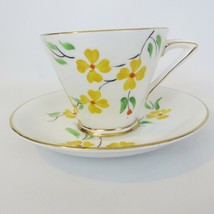 T. Forester &amp; Sons Phoenix Bone China Teacup &amp; Saucer - Yellow Flowers - England - £16.47 GBP