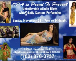 OPA Presents 9 Belly Dancers Soft Poster - $1.95