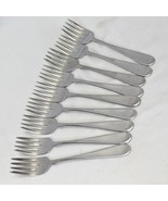 Oneida Flight Reliance Salad Forks Glossy 6 5/8&quot; Lot of 9 Stainless - $24.49