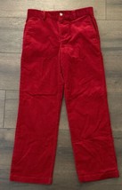 Vineyard Vines Boys Stretch Cord Breaker Pants Corduroy Red Holiday School SZ 12 - £17.89 GBP