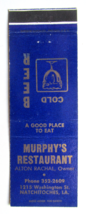 Murphy&#39;s Restaurant - Natchitoches, Louisiana 20 Strike Matchbook Cover Rachal - $1.75