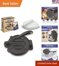 All-In-One 10-Inch Cast Iron Tortilla Press with 100 Oil Papers Included - $1,120.91 MXN