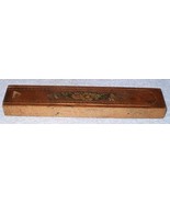 Antique Childs Floral Decorated Slide Top Wood Pencil Box Case - $34.23 CAD