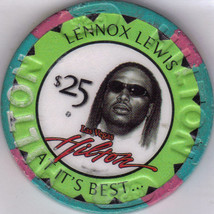 $25 HILTON Hotel Las Vegas HOLYFIELD-LENNOX LEWIS Casino Chip - $39.95