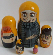 5pcs. Hand Painted Russia Nesting Doll Despicable Me - $498.44 MXN