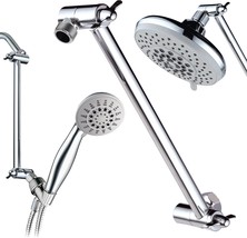 Hotel Spa 11&quot; Solid Brass Adjustable Shower Arm With Lock Joint, Chrome,... - £34.39 GBP