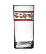 Elegant Christmas Holidays Holly Berries Glass Tumbler Cooler - £15.98 GBP