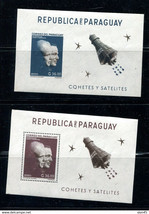 Paraguay 2 Sheets + stamps Perf+imperf MNH Space Astronauts  CV $99 13642 - £54.51 GBP