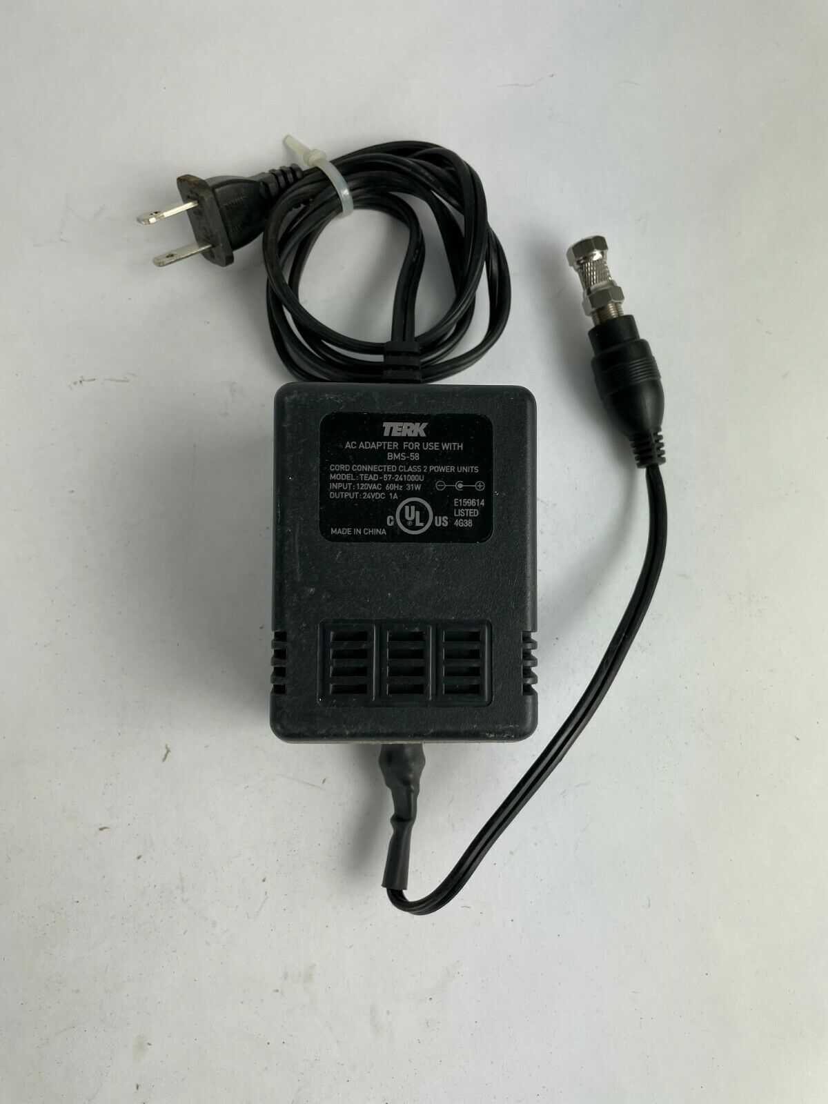 Genuine TERK 57-241000U Ac Adapter Output 24 V 1 A Power Supply Adapter A96 - $7.99