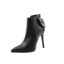 Winter Brand New Glamour Black White Women Ankle Nude Dress Boots Sexy High Heel - £58.12 GBP