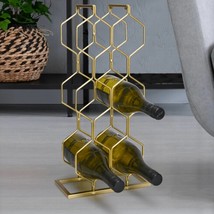 Home&amp;Styling Wine Rack for 8 Bottles Metal Gold - £15.35 GBP
