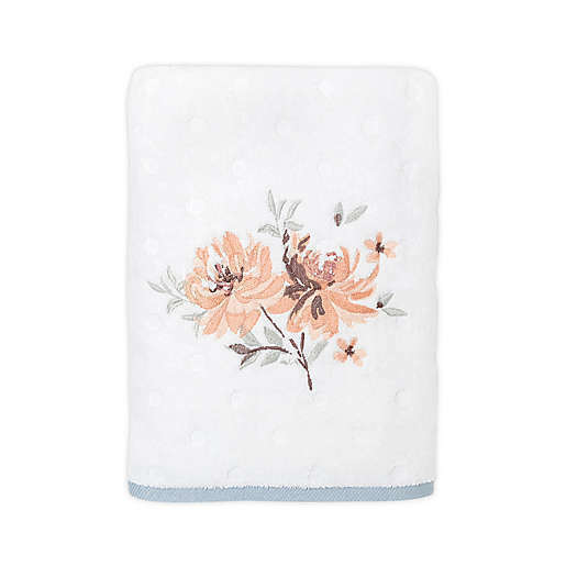 NeW CROSCILL LIANA BATH TOWEL 100% Cotton With Floral Embroidery - $10.93