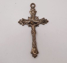 Religieux Jésus Croix Crucifix Ton Argent Pendant - $36.58