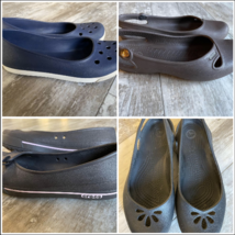 Lot of 4 Women’s Size 7 Crocs Mary Jane Slip On Flats Shoes - £31.96 GBP