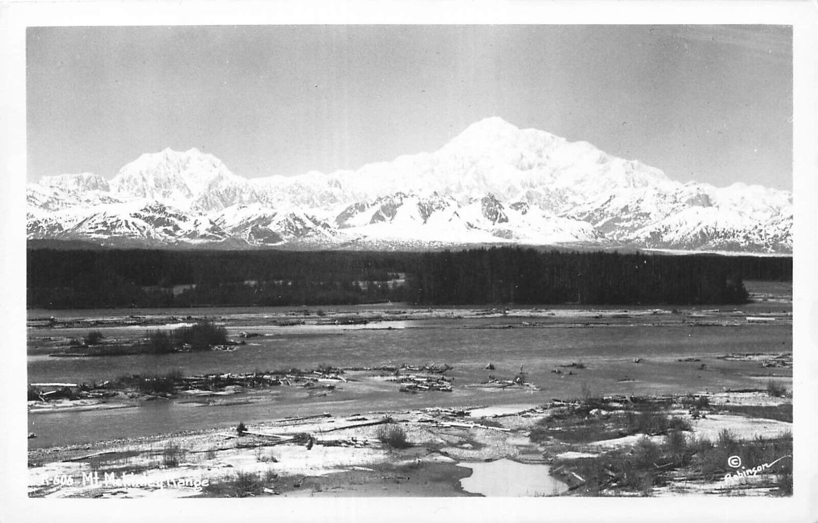Primary image for MT McKINLEY RANGE ALASKA~1940s ROBINSON REAL PHOTO POSTCARD