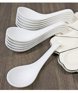 Contemporary White Melamine Asian Soup Spoons With Ladle Hook Pack Of 12... - $24.49