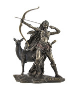 Bronzed Artemis Goddess of Hunting and Wilderness Statue - £71.22 GBP