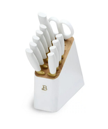 Beautiful 12 Piece Knife Block Set with Soft-Grip Ergonomic Handles White  - $83.11