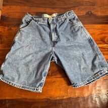 Mens Arizona Jean Co Carpenter Denim Shorts Blue 34 Vintage 2003 521-030... - $32.67