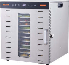 Food Dehydrator Machine, 10 Stainless Steel Trays, 1000W Electric Food D... - $321.02