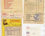 8 Europe Gas Receipts Aral Shell Esso AGIP 1960&#39;s-1970&#39;s - £18.99 GBP