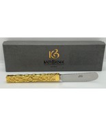 Katy Briscoe Butter Knife - 24k Gold Plated Handle - Home Collection Box... - £47.56 GBP