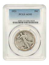 1921 50C PCGS AG03 - £101.76 GBP