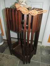 Vintage Hanging Lamp 27&quot; wood wooden Arts &amp; Crafts style Pine Antique Vi... - $89.99