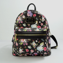 Loungefly Mini-Backpack Alice au Pays des Merveilles Disney Imprimé Flor... - £52.95 GBP