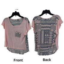 Heart &amp; Hips Layered Top Size M Pink Blue Ladies Blouse - $24.75