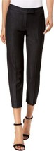 Anne Klein Womens Heathered High Rise Cropped Pants Color Black Size 6 - $108.94